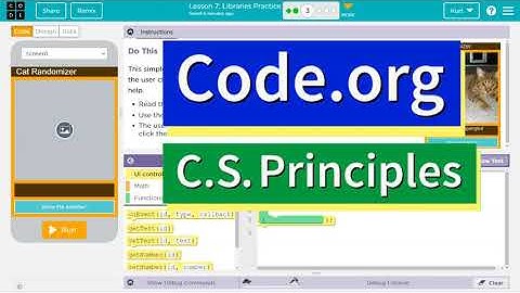 Code.org Lesson 7.2 Libraries Practice | Tutorial with Answers | Unit 7 C.S. Principles (7.3 2020)