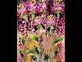 DA120 HOT PINK WILDFLOWERS Acrylic Swipe with Embellishment Wet on Wet with Sandra Lett