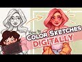 HOW TO COLOR YOUR SKETCHES DIGITALLY!| Photoshop Tutorial