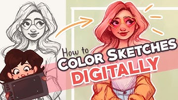 HOW TO COLOR YOUR SKETCHES DIGITALLY!| Photoshop Tutorial