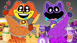 YELLOW VS PURPLE RAREST FOODS with CatNap x DogDay | Poppy Playtime Chapter 3 Animation | ASMR