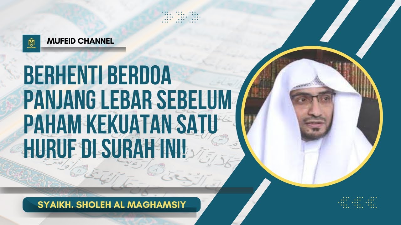 Berhenti Berdoa Panjang Lebar Sebelum Paham Kekuatan Satu Huruf di Surah Ini! #surahalfatihah 