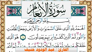 سورة الأنعام عبد الودود حنيف Surah Al Anaam  Abd Al Wadood Haneef برواية حفص عن عاصم