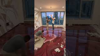 This Living Room Floor Looks Like Liquid Marble 🤯 Luxury Interior Design