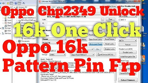 Oppo Chp2349 Model Oppo A16K Pattern Frp Unlock Umt Mtk Tool||Oppo A16k Chp2349 Pattern Pin Frp Unlo
