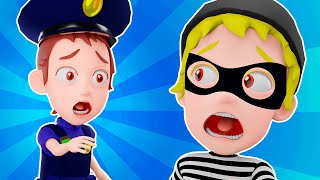Police Officer Song 👮 | Baby Police Chase| Best Kids Songs and Nursery Rhymes