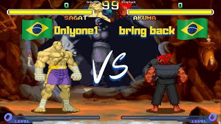 Street Fighter Alpha 2 - Onlyone1 (BRA) VS (BRA) bring back  (Fightcade2)