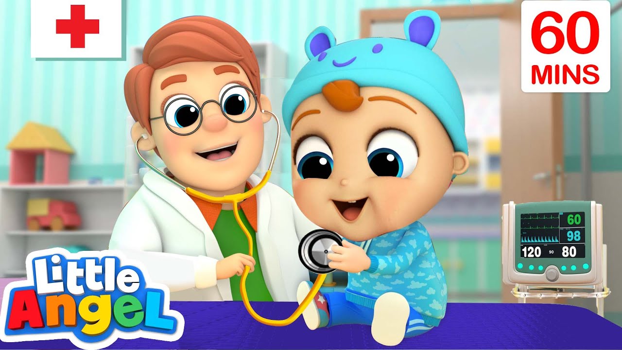 Going To The Doctor - Little Angel | Kids Cartoons & Nursery Rhymes ...