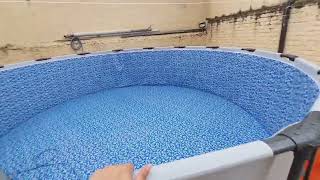 Montando a piscina de 16 mil litros