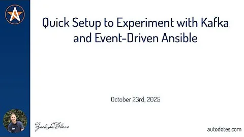Quick Setup to Experiment with Kafka and Event-Driven Ansible