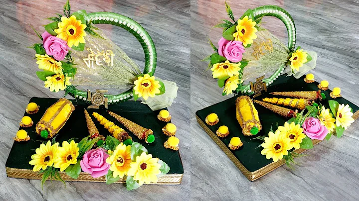 DIY Mehndi Platter Ideas/mehndi thali decoration ideas/Mehendi Ceremony Platter For Weddings