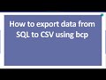 101 export data to csv in sql server | sql server data export to csv using bcp Mp3 Song