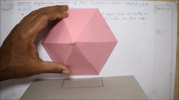 Projection of Hexagonal Pyramid Axis Perpendicular to VP & Parallel to HP - M3.06 - EG in Tamil
