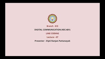 Digital Communication | Line Coding | AKTU Digital Education