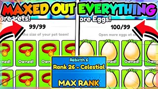 *MAXED OUT* 99 PET EQUIPS \& 100 EGG OPENS in Pet Simulator 99!! (Roblox)