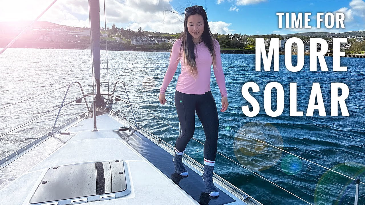 SOLAR UPGRADE, Install and MAXIMIZING SPACE on our Sailboat – Ep 137