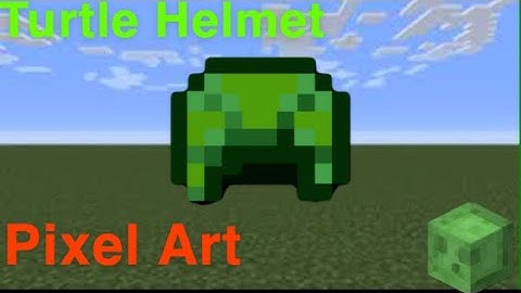 Minecraft How To Build a Turtle Shell Helmet Pixel Art