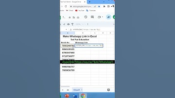 Create WhatsApp Link in #excel #msexcel #shorts #computer #education #tricks