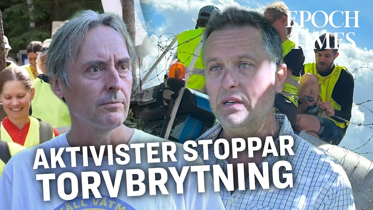 Aktivister stoppar arbetet på torvtäkt i Grimsås