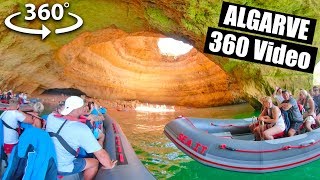 360 video: ALGARVE Boat tour with Dolphins and Caves