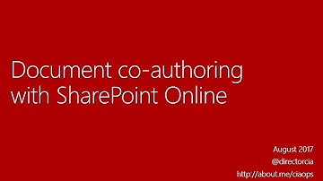 Document co-authoring with SharePoint Online