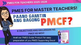 PMCF MOVs for Master Teachers : PMES SY 2025-2026