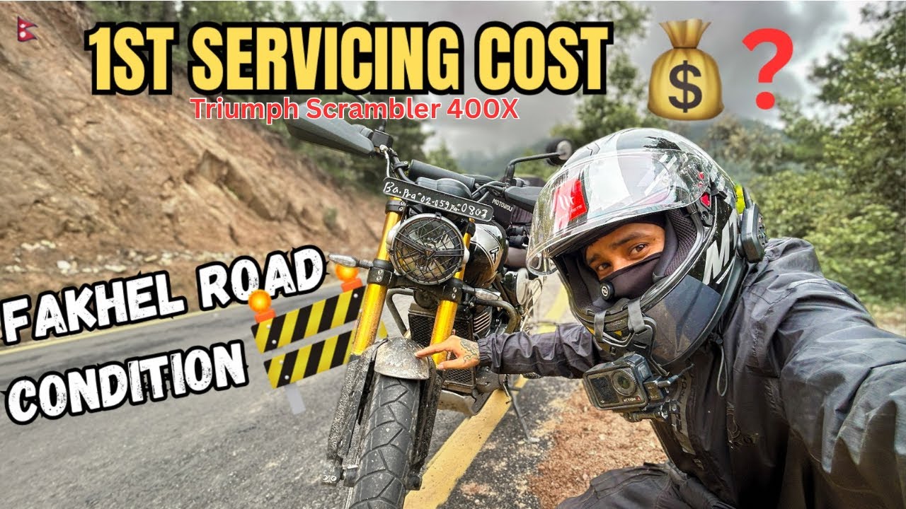 Triumph Scrambler 400X First Service Cost REVEALED! | Fakhel Road Condition Update