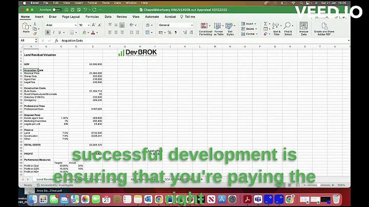 How to calculate land residual valuations