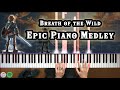 Zelda breath of the wild epic piano medley incl hyrule castle piano tutorialhow to playmidi
