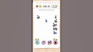 Brain Out Level 357 Challenge!" #relaxingart | The blue army must win.