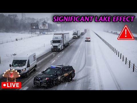 MICHIGAN WINTER STORM DAY 2 STORM CHASERS LIVE