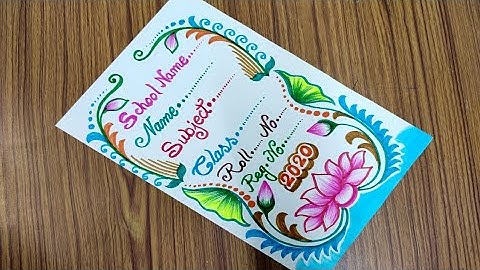 Project file cover page design.// Practical khata front page design drawing.// Tarun Art.