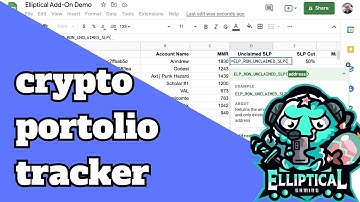 Creating a Crypto Portfolio Tracker with the Elliptical Add-On