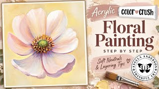 How to Paint with Soft Neutrals - Acrylic Painting Tutorial - Color Crush 2026  screenshot 2