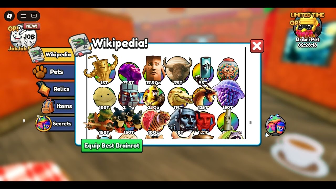 hanging out  getting back to the resturant after rebirthing in roblox brainrot evolution