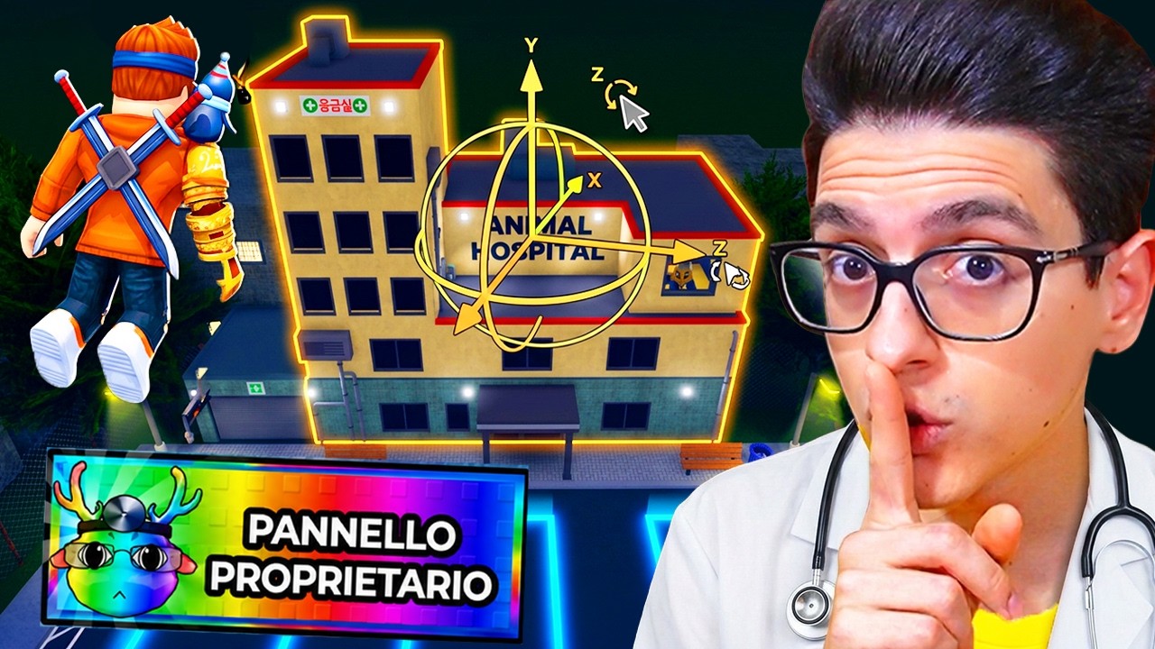 Il CREATORE mi ha dato i COMANDI ADMIN su ANIMAL HOSPITAL!! Roblox