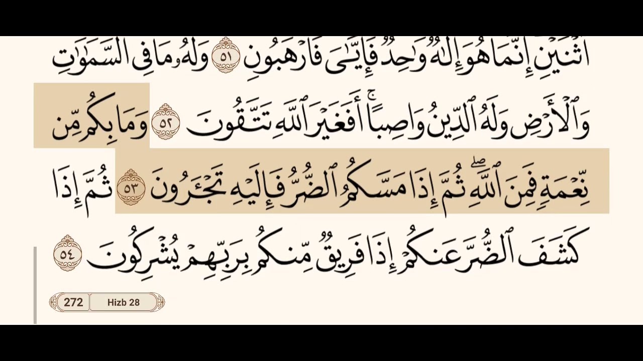 سورة النحل كاملة مكتوبة بصوت الشيخ عبد الرحمن السديس و بدون اعلانات ( استمع و اقرأ )