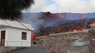 New Destruction on La Palma; Lava breaks out of it's channel, October 27th 2021