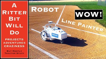 MINI ROBOT TRACTOR PAINTS BASEBALL, SOFTBALL, FOOTBALL, SOCCER FIELDS and MORE!