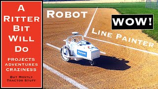 MINI ROBOT TRACTOR PAINTS BASEBALL, SOFTBALL, FOOTBALL, SOCCER FIELDS and MORE!
