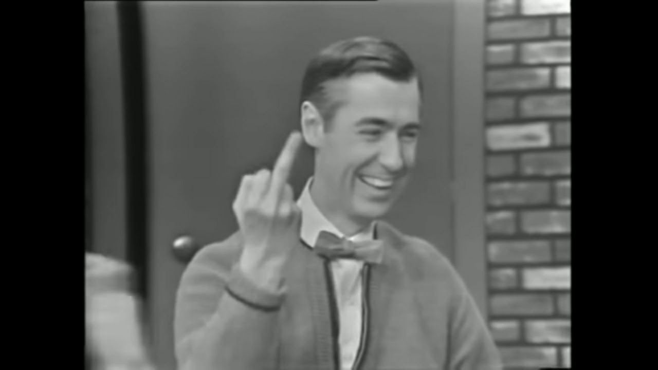 Mr Rogers Giving Finger