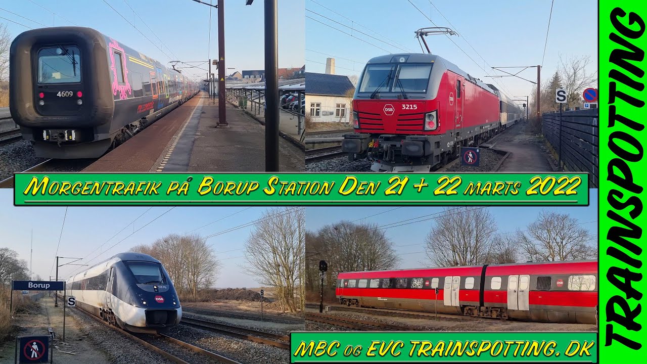 Morgentrafik på Borup Station Den 21 + 22 marts 2022