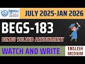 BEGS-183 SOLVED ASSIGNMENT IN ENGLISH 2025-26 l BEGS183 Solved assignment for July 2025 and Jan2026