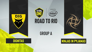 CS:GO - Dignitas vs. Ninjas in Pyjamas [Inferno] Map 1 - ESL One: Road to Rio - Group A - EU