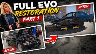 Evolution 9 Restoration, Evo IX Resto Mod, Full Teardown, Pitch Weld Fix, New Zinc Bolts Throughout