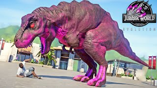 Jurassic World Evolution - Megatron REX, Godzilla, Alien T-REX, Mosasaurus Fight!