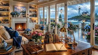 Coastal Lighthouse Study Room 🌊📚 | Cozy Focus &amp; Reading Ambience