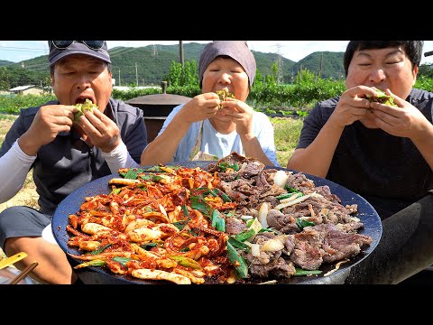 (Spicy Stir-fried <strong>Squid</strong> &amp;amp; Bulgogi) 요리&amp;amp;먹방!! - Mukbang eating <strong>show</strong>