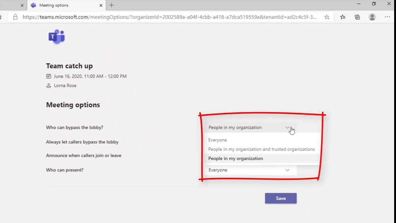 Microsoft 365 Team Meeting Options YouTube