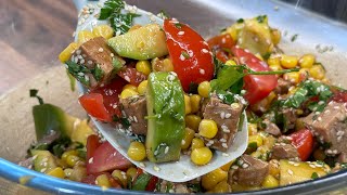 A healthy salad for a slim figure! Incredibly tasty and easy to prepare 🥦🍅🍽️ by Marine 260 views 1 month ago 3 minutes, 37 seconds